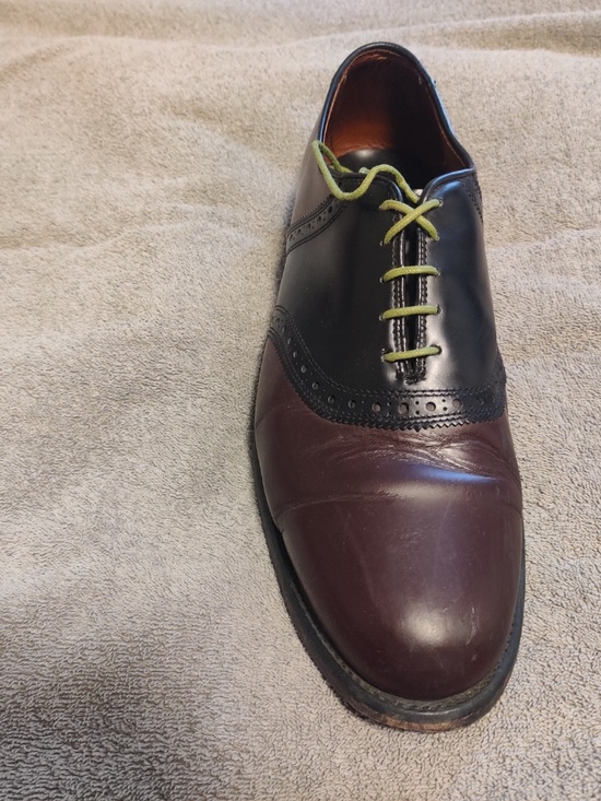 Allen Edmonds Shelton Oxfords 10.5 Mahogany-Brown/Black Dress Shoes main image 10